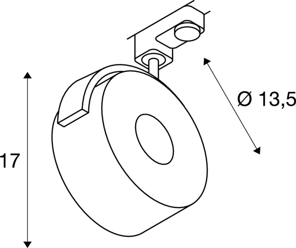 SLV KALU TRACK 152600 Sínreflektor 1x13W/LED 3000K 970LM IP20