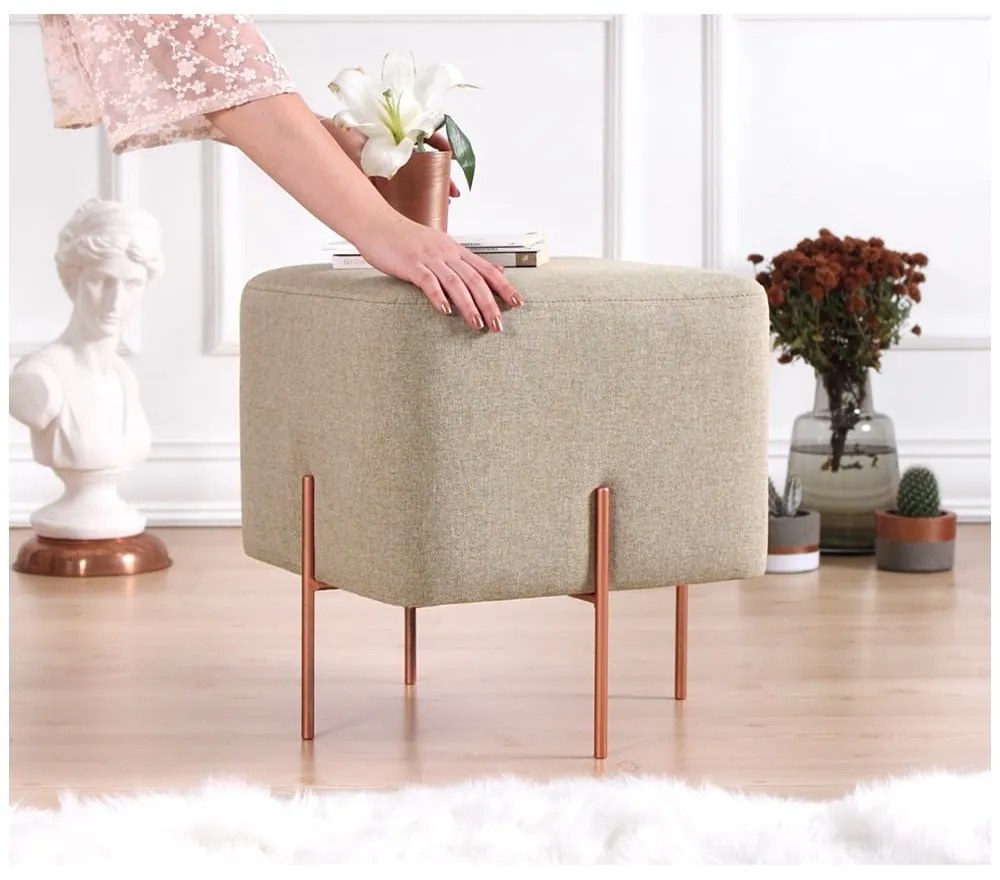 Bézs puff Copper – Artie