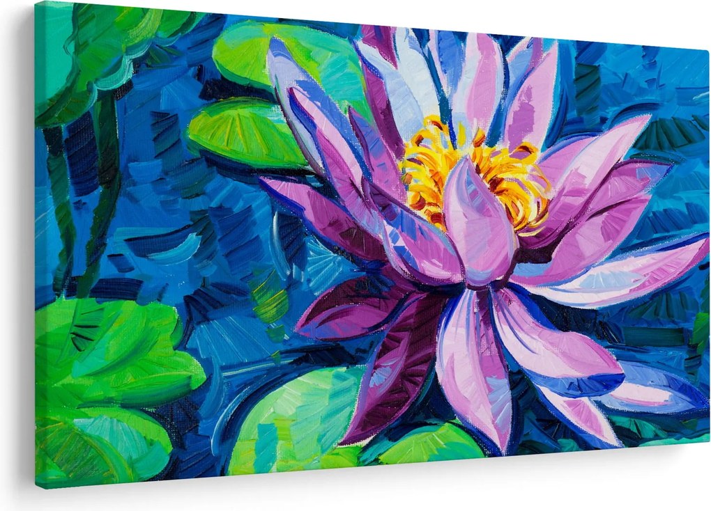 Egy vízi liliom képe a vízen (90x60 cm)