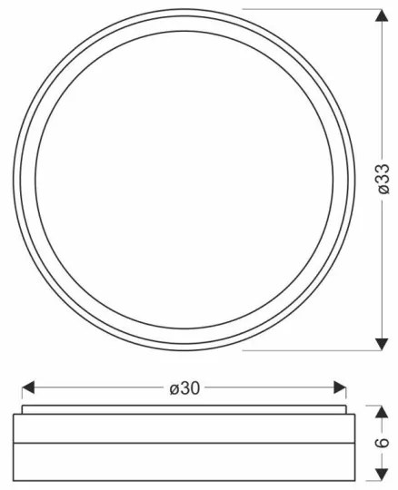 LED Mennyezeti lámpa FLORIDA LED/18W/230V fekete