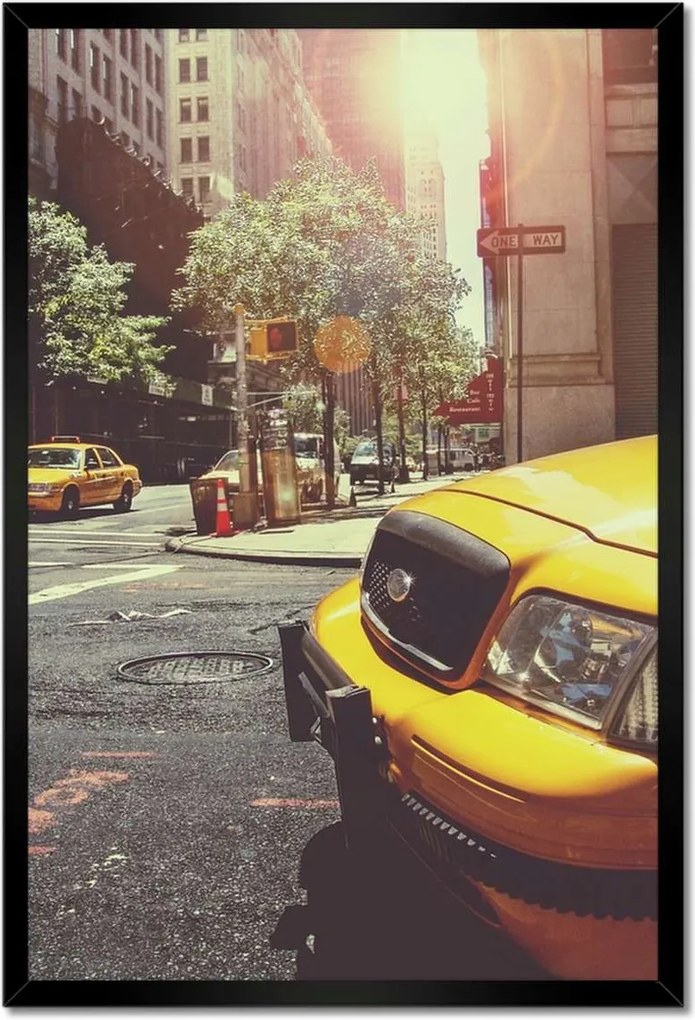 Poszterek keretben 40x60 Sárga taxi Taxi