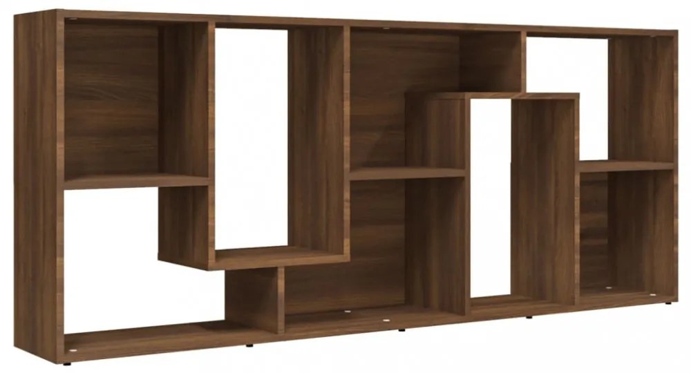 barna tölgyszínű szerelt fa könyvszekrény 67 x 24 x 161 cm