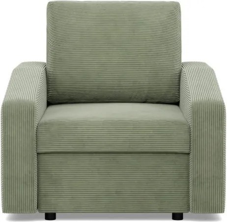 Zeus fotel, döntött kartámasz, kordbársony, bonell töltet, zöld