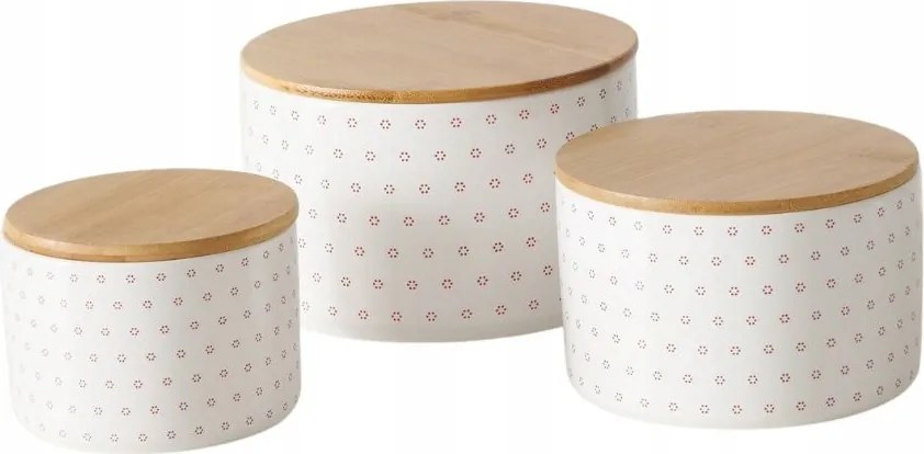 Kerámia Tároló Doboz Fedővel, Kis Tároló Doboz Szett 3 db