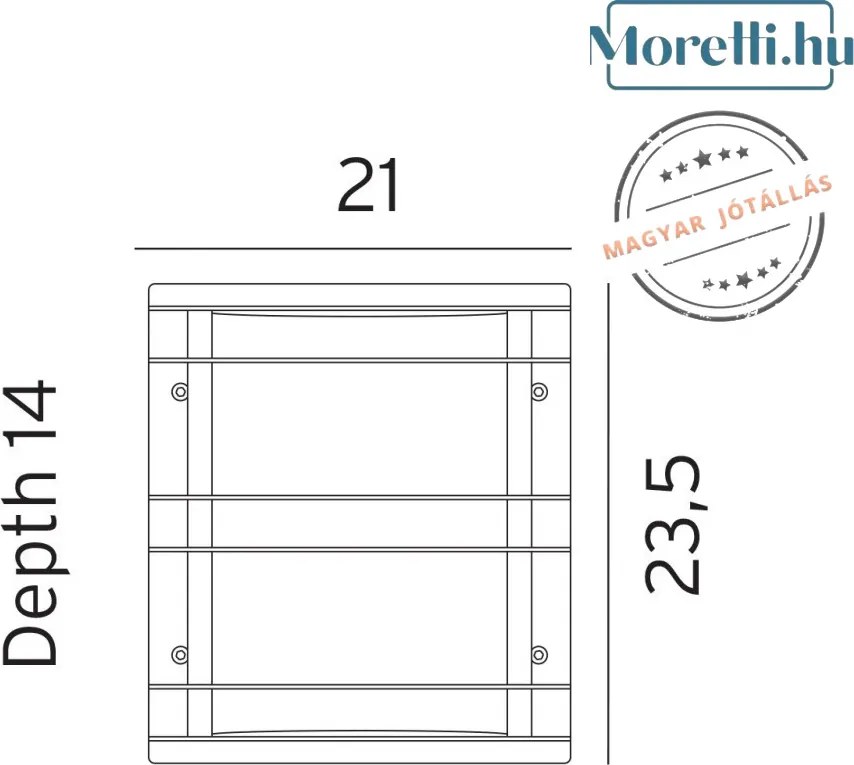 NORLYS 1600B Klasszikus Kültéri Fali Lámpa LED IP54