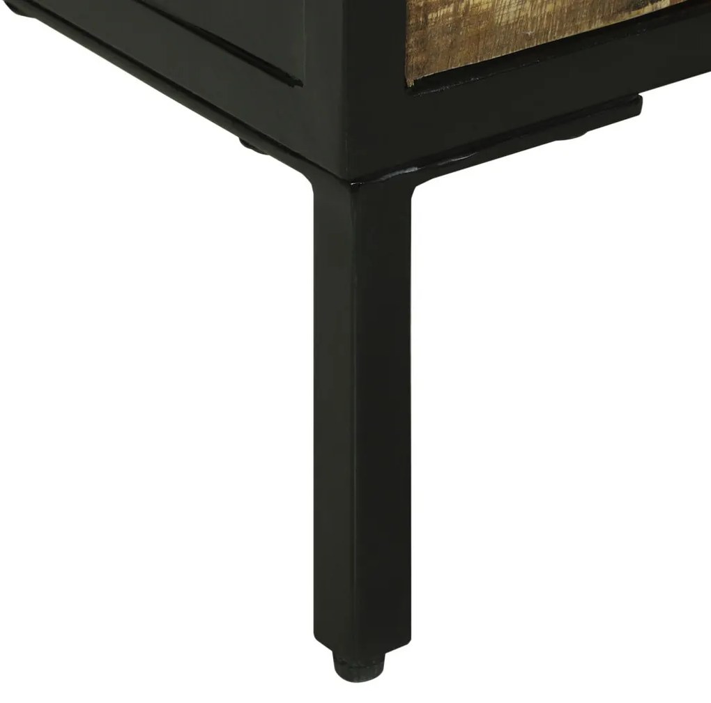 Oldalbord 70x35x70 cm Tömör Érdes Fa Mangó