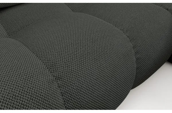 Ággyá alakítható, jobb oldali, L-alakú kárpitozott ülőgarnitúra ALMADA, antracit, tárolóhellyel