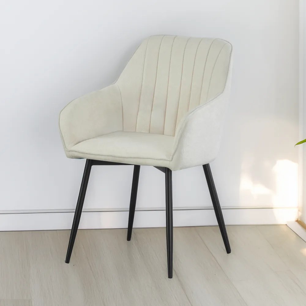 Design fotel, krémszínű/fekete, VAJRO