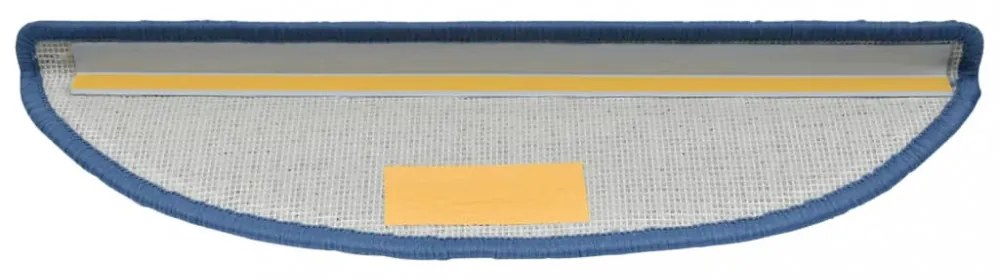 10 db kék, félkör alakú, nagy lépcsőszőnyeg 65 x 24 x 4 cm
