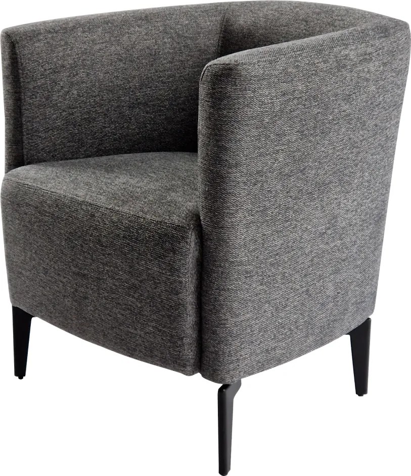 Design fotel, szürke/fekete, KAPY