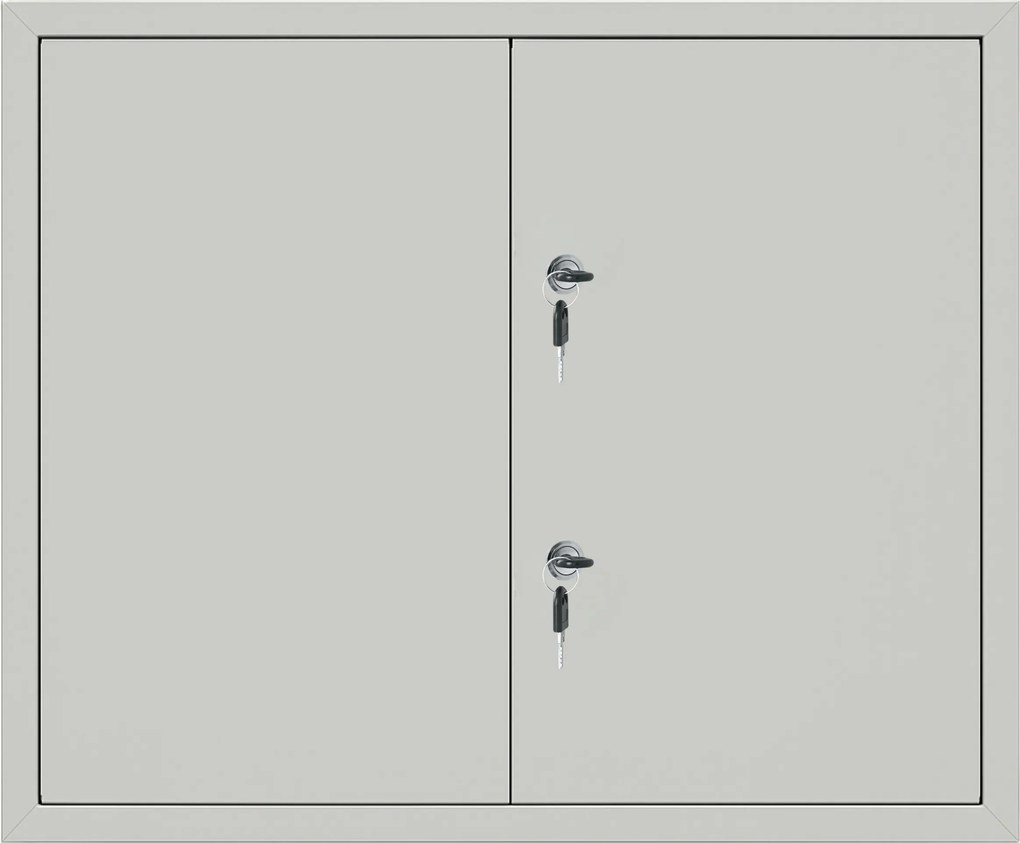 Revizor ajtó Fém Szürke RAL7035 Revizor ajtó 100x90cm Zár