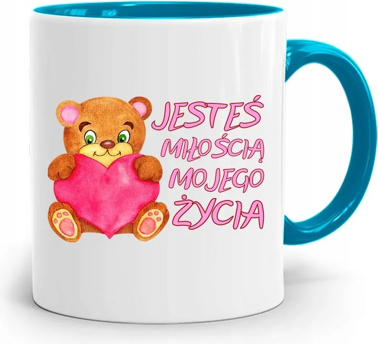 Kék Bögre Fiúnak Életem Szerelme fényképes nyomattal