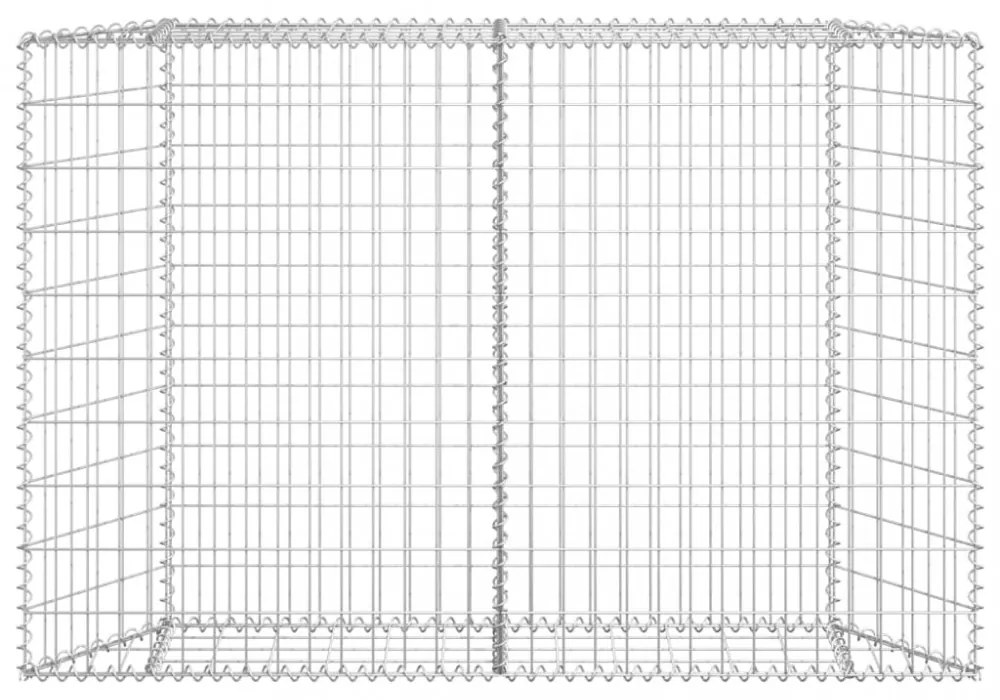 trapéz alakú horganyzott acél gabion magaságyás 150x20x100 cm