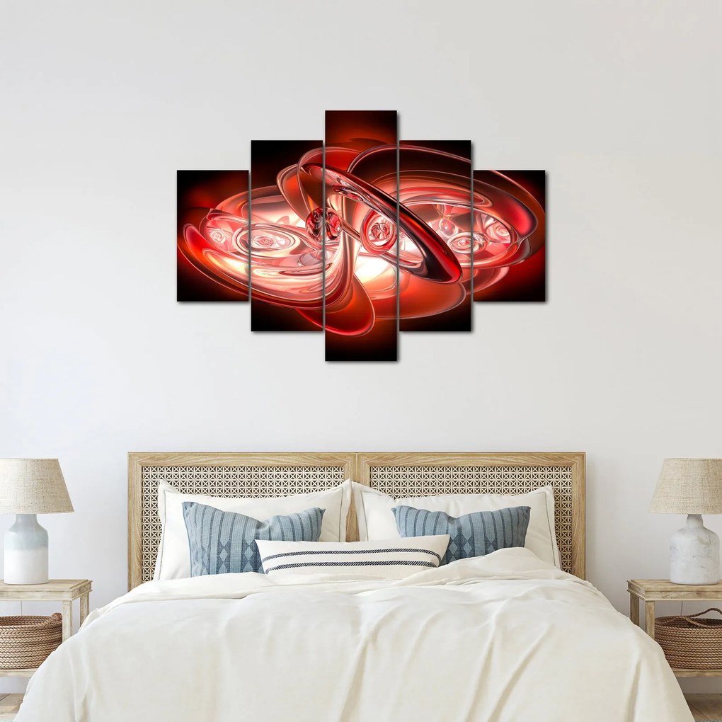 Kép - piros formák (150x105 cm)