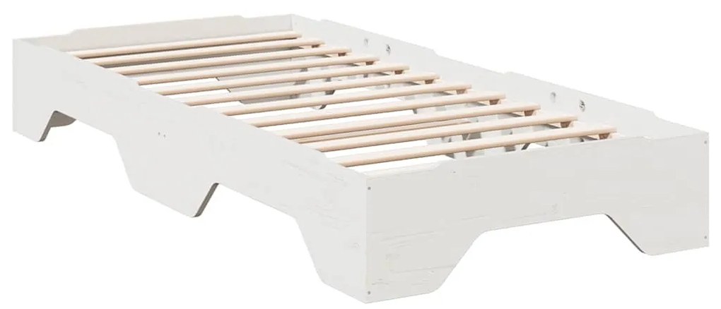 ágy matrac nélkül rakásolható fehér 75x190 cm tömör fa