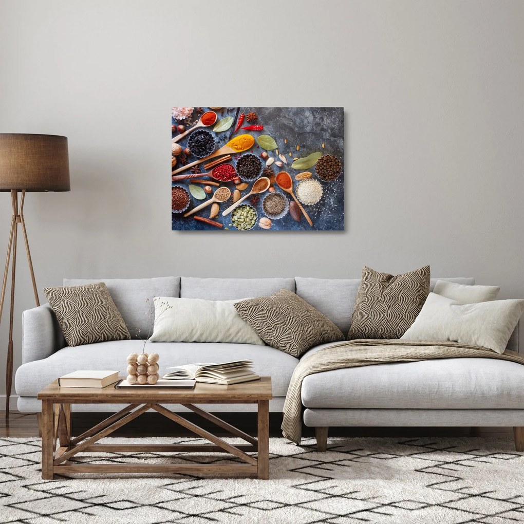 Üveg kép - Fűszerek (70x50 cm)