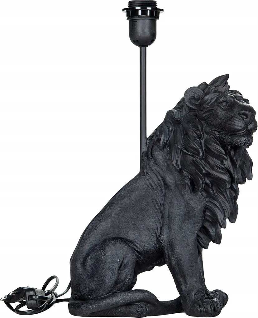 Asztali lámpa Oroszlán fekete 41cm magas