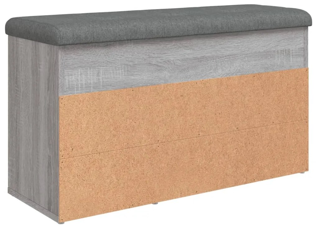 szürke sonoma színű szerelt fa cipőtároló pad 82 x 32 x 45,5 cm