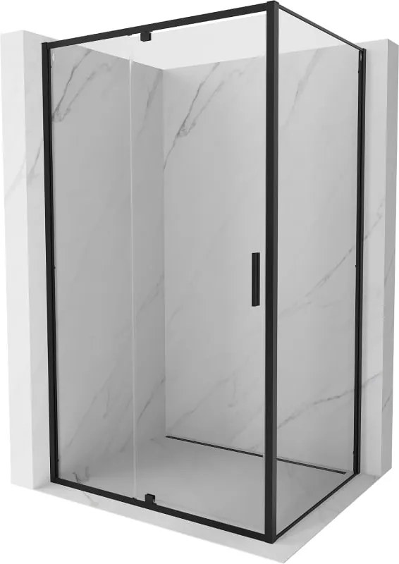 Mexen Exo lengő zuhanykabin 140 x 90 cm, átlátszó, fekete - 819-140-090-70-00