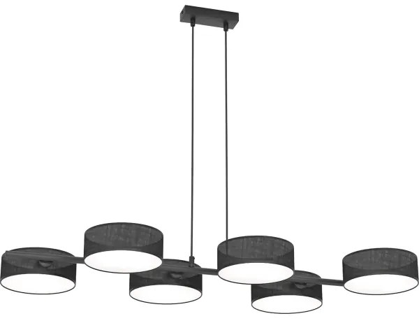 DRUMZ kábeles függőlámpa 6xE14/10W/230V fekete