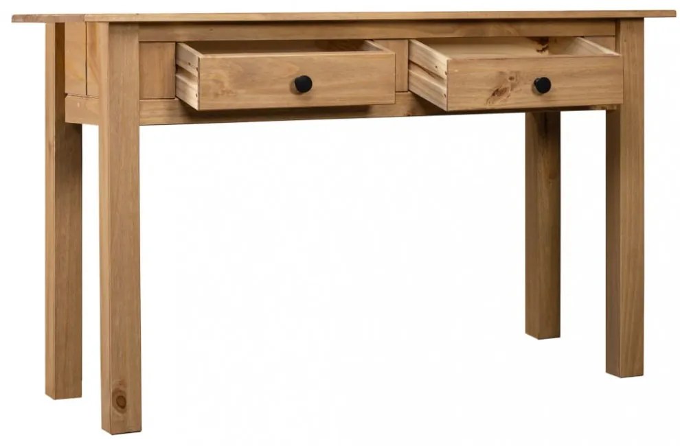 tömör fenyőfa panama konzolasztal 110 x 40 x 72 cm