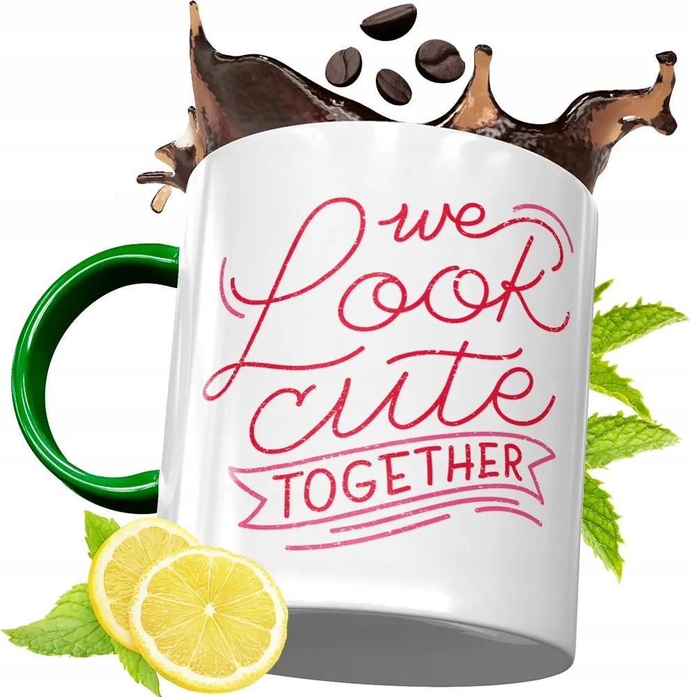 Zöld Bögre Valentin Napra Szerelmeseknek fényképes nyomtatással