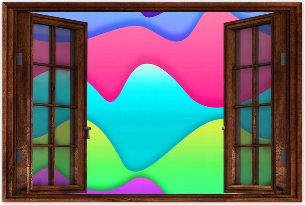 Plakátok 120x80 Rainbow Mountains NibyLandia