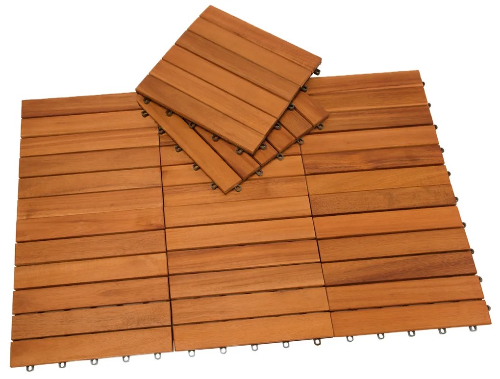 Casaria® Fa padlólapok – 11 darabos készlet, 30×30 cm