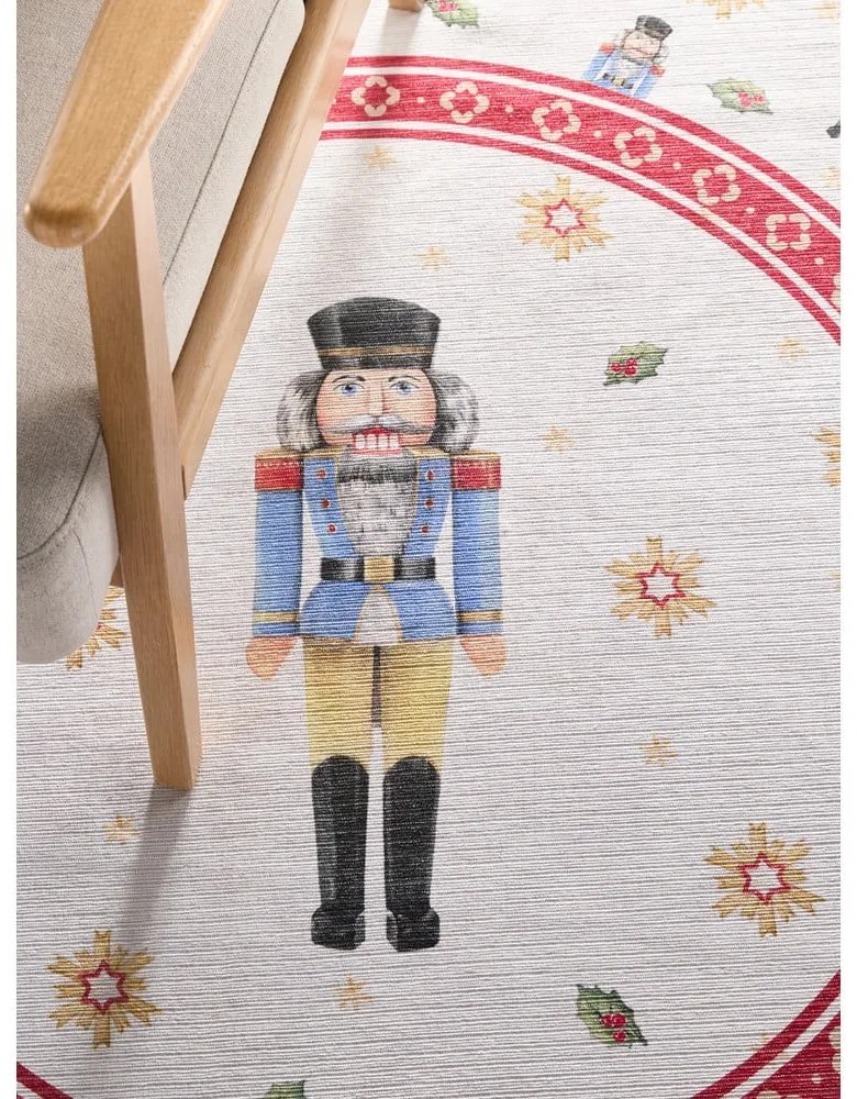 Piros kerek szőnyeg karácsonyi mintával ø 160 cm Toy's Delight Nutcracker – Villeroy&Boch