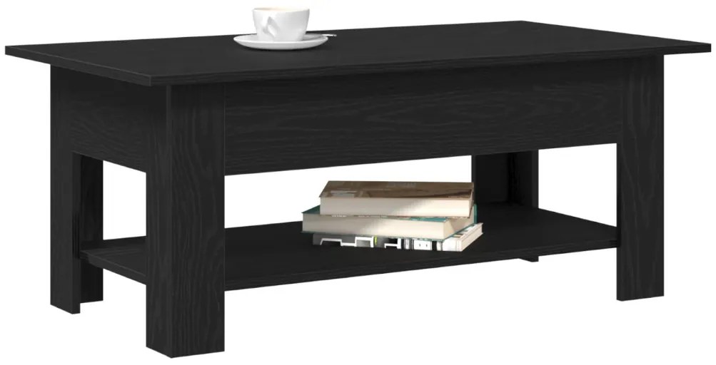 Fekete Tölgy Kávézóasztal 102x55x42 cm Műszaki Fa
