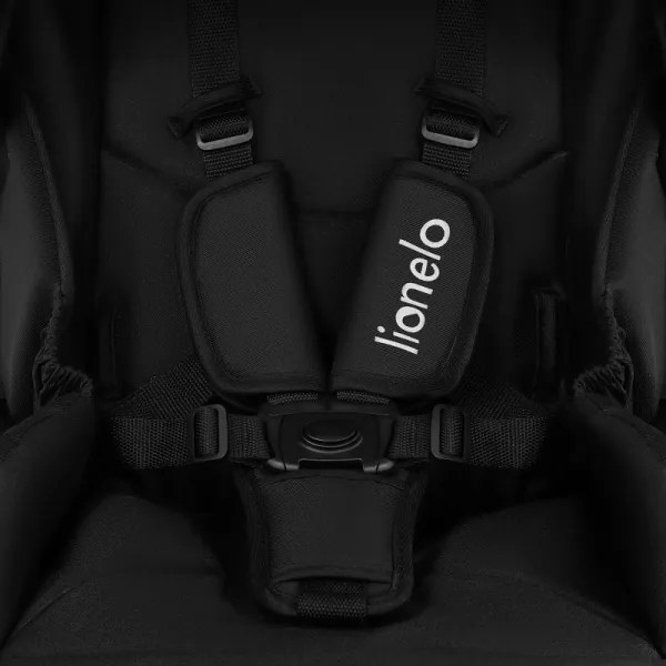 Lionelo - MERIL 3 az 1-ben kombinált babakocsi, Fekete Onyx