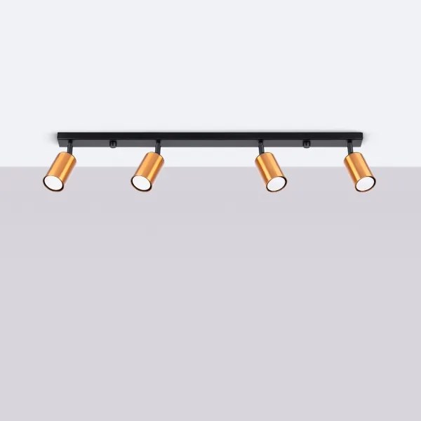 Sollux SL.1379 - Spotlámpa WINX 4xGU10/10W/230V fekete/réz