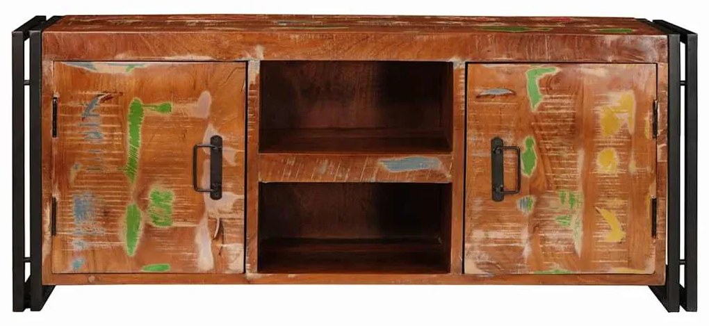 TV szekrény Sokszínű 120 x 30 x 50 cm tömör újrahasznosított fa