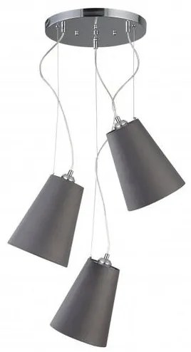 Lámpa Mennyezeti lámpatest KASEL 3, 6229, AC220-240V, 50/60Hz, 3*E27, max.40W, átmérő 46 cm, szürke