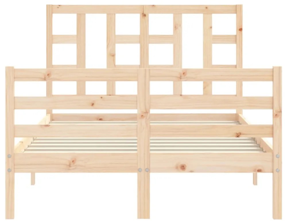 tömör fa ágykeret fejtámlával 120 x 200 cm