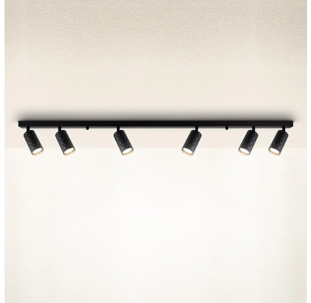 Brilagi - SELE DIAMANT 6xGU10/30W/230V fekete spotlámpa