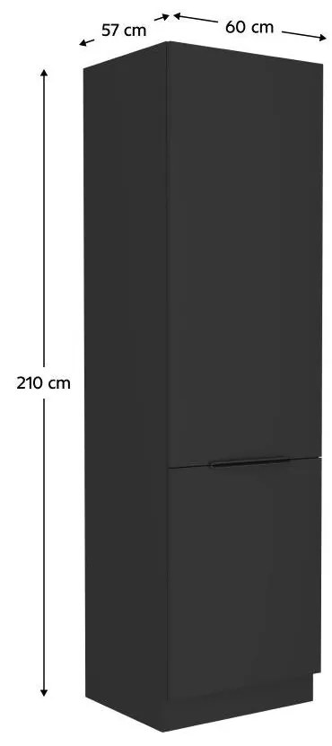 Magas konyhaszekrény Sobera 60 DK 210 2F (fekete) . 1097015