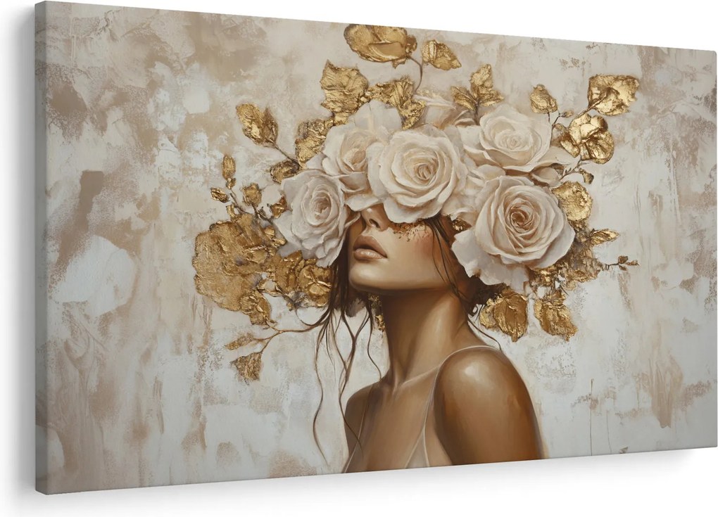 Kép - Lány rózsákkal (90x60 cm)
