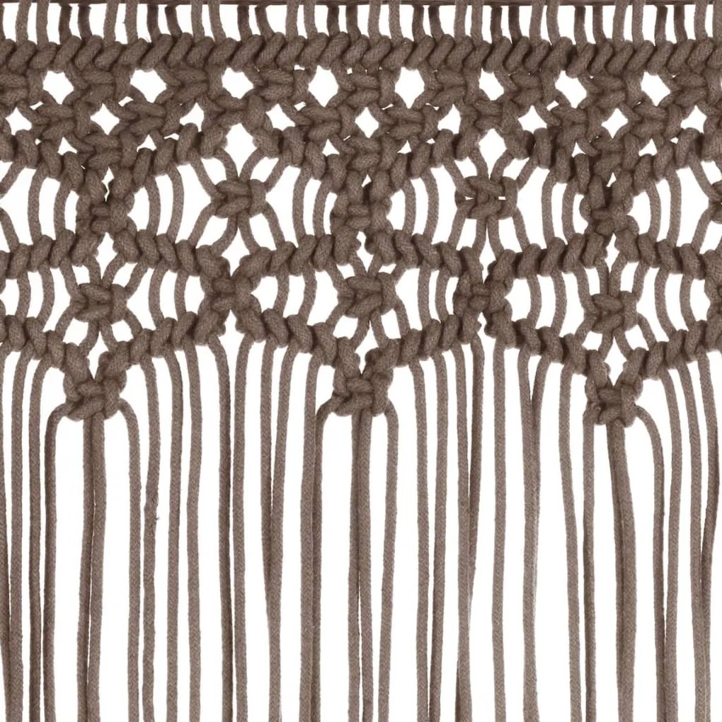 vidaXL tópszínű makramé pamutfüggöny 140 x 240 cm
