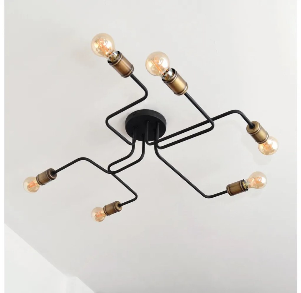 LED Felületre szerelhető csillár TUBE 6xE27/15W/230V