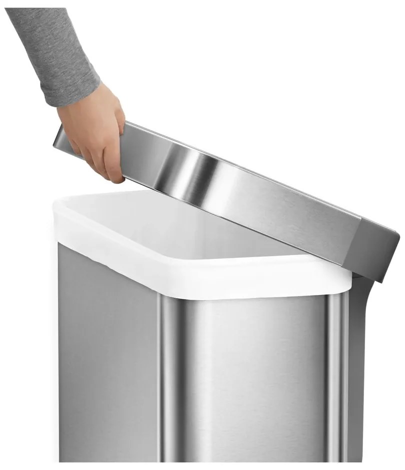 Rozsdamentes acél pedálos szemetes 45 l - simplehuman