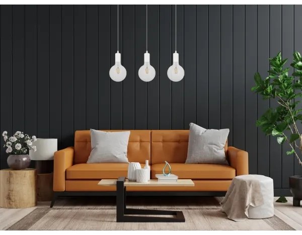 Csillár zsinóron MIROS 3xE27/60W/230V fehér