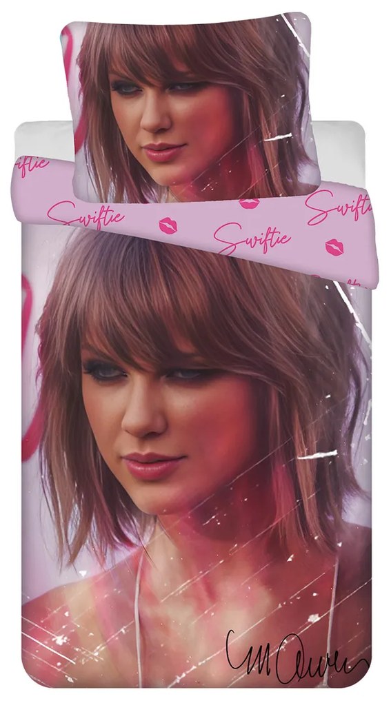 Jerry Fabrics Swiftie pamut ágyneműhuzat, 140 x 200 cm, 70 x 90 cm