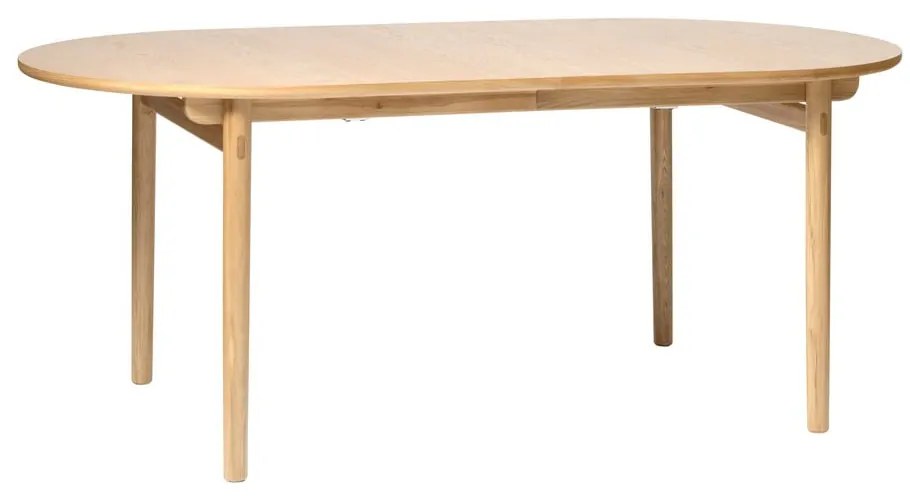 Bővíthető étkezőasztal tölgyfa dekorral 100x190 cm Carno – Unique Furniture