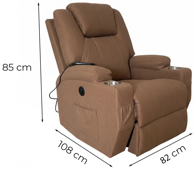 Relaxa elektromos ringató és forgatható masszázsfotel