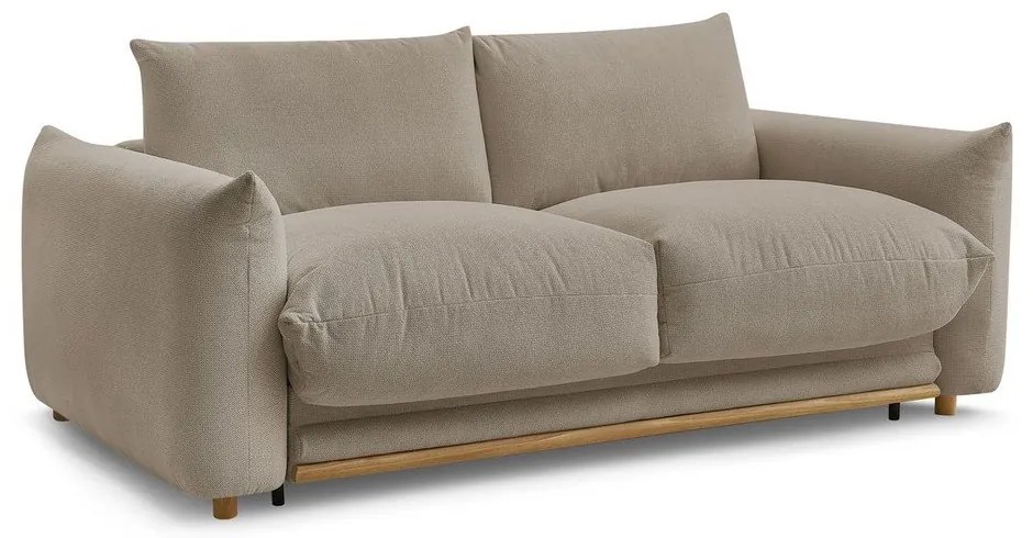 Bézs kinyitható kanapé 214 cm Ernest – Bobochic Paris