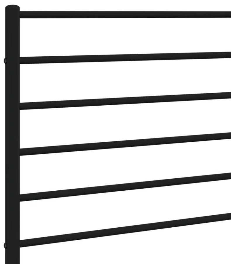 fekete fém fejtámla 135 cm