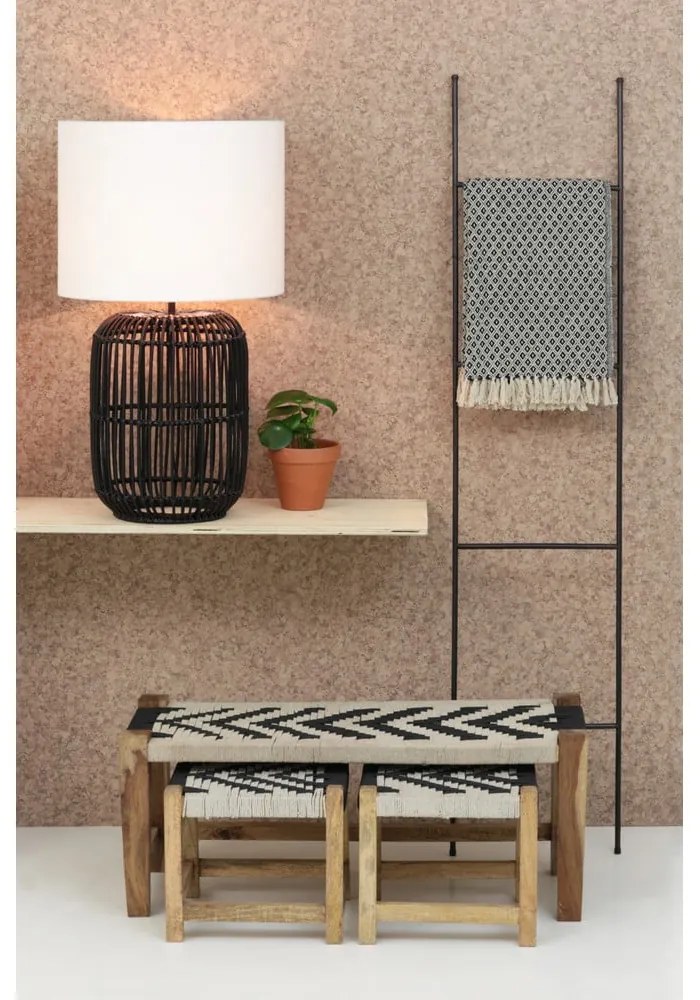 Fekete fém dekorációs létra Siem – Light &amp; Living