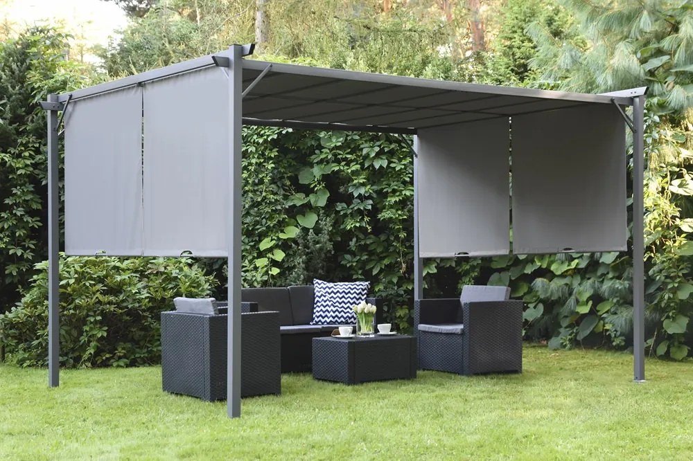 Sevilla Garden Point 3x4m antracit terasz pergola