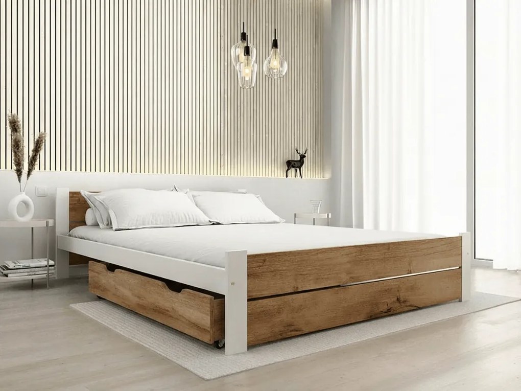 Tároló doboz ágy alá, 98 cm, artisan tölgy